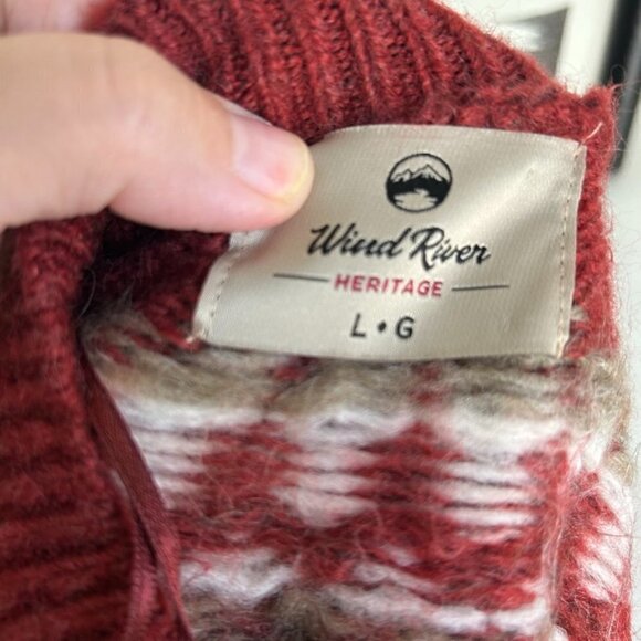 WIND RIVER FairIsle Knit Sweater Orange Rust US L - Picture 3 of 4